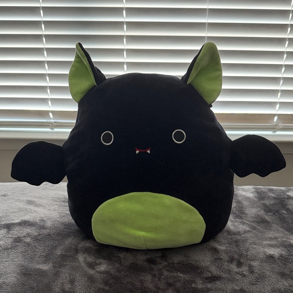 Bart the Vampire Bat Squishmallow Black and Green Large
